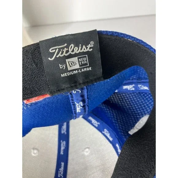 Titleist FJ Pro V1 Fitted Medium Large White Blue Hat - Picture 8 of 8